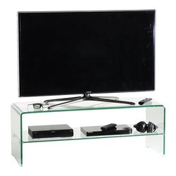 Supporto da parete per TV a schermo piatto Porta tv Ciatti Glass 130 Trasparente