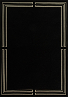 Carpet Decor Art Deco Interno Tappeto Rettangolo Cotone, Poliestere Nero [ROYAL BLACK 160X230]