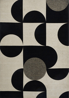 Carpet Decor Art Deco Interno Tappeto Rettangolo Cotone, Poliestere Multicolore [MONO WHITE 160X230]