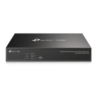 TP-Link VIGI NVR1004H-4P Videoregistratore di rete (NVR) Nero [VIGI NVR1004H-4P]