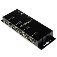 Hub USB StarTech.com adattatore seriale a DB9 RS232 4 porte - Guide DIN industriali e montabile parete [ICUSB2324I]