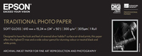 Carta fotografica Epson Traditional Photo Paper, in rotoli da 60, 96cm (24'') x 15m [C13S045055]