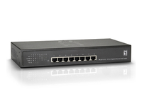 LevelOne GEP-0812 switch di rete Non gestito Gigabit Ethernet (10/100/1000) Supporto Power over (PoE) Nero [GEP-0812]