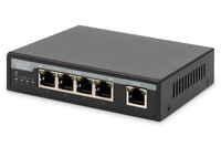 Switch di rete Digitus Commutatore 4 porte 10/100/1000 Mbps PoE Gigabit Desktop + 1x Uplink [DN-95330]
