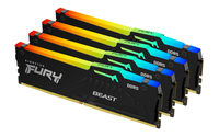 Memoria Kingston Technology FURY 64 GB 6000 MT/s DDR5 CL40 DIMM (Kit da 4 moduli) Beast RGB XMP [KF560C40BBAK4-64]