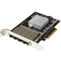 StarTech.com Scheda di Rete per Server SFP+ a Quattro Porte - PCI Express Chip Intel XL710 [PEX10GSFP4I]