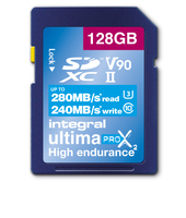 Memoria flash Integral 128GB SDHC/XC 280-240MB/s UHS-II V90 SD [INSDX128G-280/240U2]