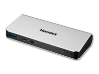 Hamlet Docking Station collega due display HDMI e DP con 4 porte usb 3.0, LAN audio [HDOCKS500C]