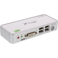 InLine KVM Switch, 2 porte, USB DVI, Audio, Kit cavi inclusi [61602C]