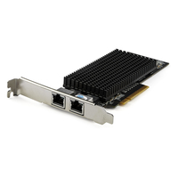 StarTech.com Scheda adattatore di rete PCIe 10G a doppia porta - Tehuti TN4010 10GBASE-T e NBASE-T Adattatore interfaccia PCI Express 10/5 / 2.5 1GbE LAN NIC 5 velocità Multi Gigabit Ethernet [ST10GSPEXNDP]