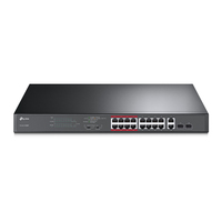 Switch di rete TP-Link TL-SL1218MP Non gestito Gigabit Ethernet (10/100/1000) Supporto Power over (PoE) Nero [TL-SL1218MP]