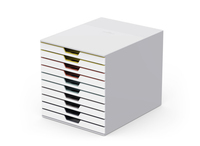 Durable VARICOLOR Mix 10 scatola per la conservazione di documenti Plastica Multicolore, Bianco [763027]