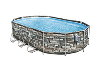 Bestway Power Steel 56719 piscina fuori terra Piscina con bordi ovale 20241 L Multicolore [56719]