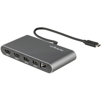StarTech.com Mini Dock Thunderbolt 3 - Docking Station Portatile per Doppio Monitor HDMI 4K 60Hz, Hub 2x USB-A (3.0/2.0), GbE Cavo 28cm Adattatore multiporta TB3 Mac/Windows [TB3DKM2HDL]