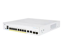 Switch di rete Cisco CBS350 Gestito L3 Gigabit Ethernet [10/100/1000] Supporto Power over [PoE] 1U Grigio (CBS350 Managed 8 port GE PoE 2x1G Combo) [CBS350-8P-2G-UK]