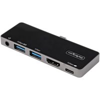StarTech.com Adattatore Multiporta USB C a HDMI 4K 60Hz, Hub 3.0 3 porte, 2.0 Audio - USB-C Mini Docking station con 100W Power Delivery per Pc/notebook Dock da viaggio universale Type-C/Thunderbolt [DKT30ICHPD]