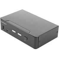 StarTech.com KVM Switch HDMI a 2 porte - Monitor singolo 4K 60Hz Ultra HD HDR 2.0 per PC con USB 3.0 Hub (5Gbps) e 4x HID, Audio Commutazione tasti rapidi Conforme allo standard TAA [SV231HU34K6]