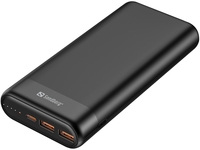 Sandberg 420-62 batteria portatile Ioni di Litio 20000 mAh Nero (Powerbank PD65W+2xQC3.0 - Powerbank PD65W+2xQC3.0, Black, Universal, Rectangle, Lithium-Ion [Li-Ion], mAh, USB Warranty: 60M) [420-62]