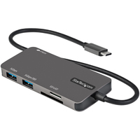 StarTech.com Adattatore multiporta USB C - Da USB-C a 4K HDMI, 100W Power Delivery Pass-through, slot SD/MicroSD, Hub 3.0 3 porte Type-C Mini Dock Cavo integrato da 30cm [DKT30CHSDPD]