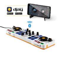 Controller per DJ Hercules DJControl Control MIX Bluetooth Pour Smartphone et tablettes ( Andoid e 2 canali Nero, Bianco, Giallo [4780921]