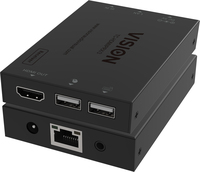 Vision HDMI-over-IP Transmitter Trasmettitore AV Nero (VISION - LIFETIME WARRANTY transmitter only, receiver needs to be purchased separately Transmits HDMI One-to-One or One-to-Many USB 1.1 Plug and play IR pa [TC-HDMIIPTX/3]