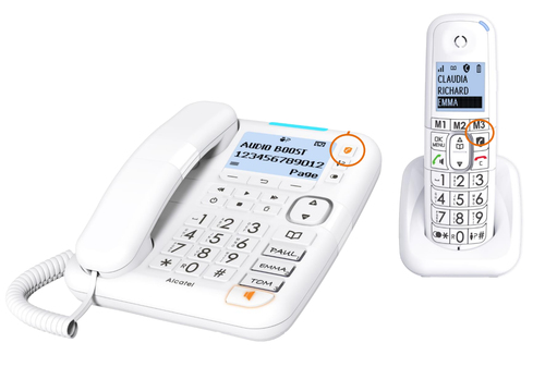 Alcatel XL785 Telefono analogico/DECT Identificatore di chiamata Bianco [ATL1423303]