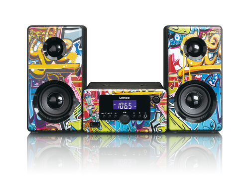 Lenco MC-020 Mini impianto audio domestico 10 W Multicolore [MC-020T]