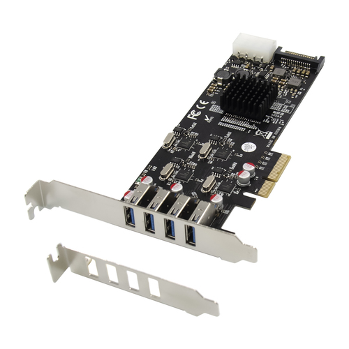 ProXtend PX-UC-86261 scheda di interfaccia e adattatore Interno USB 3.2 Gen 1 [3.1 1] (PCIe x4 20Gb/s USB3.0 Card - 4-Port 5Gb/CH Warranty: 36M) [PX-UC-86261]