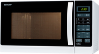 Sharp Home Appliances R-742WW forno a microonde Superficie piana Microonde con grill 25 L 900 W Nero, Bianco [R-742WW]