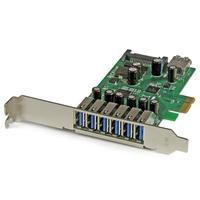 StarTech.com Scheda Espansione PCI Express USB 3.0 a 7 porte con profilo basso e standard - alimentazione SATA [PEXUSB3S7]