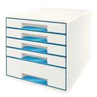 Leitz Wow Cube scatola per la conservazione di documenti Gomma Blu, Bianco [5214-20-36]