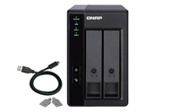 Box per HD esterno QNAP TR-002 HDD/SSD Nero 2.5/3.5 (QNAP 24TB [WD RED PLUS] 2-bay 3.5 SATA HDD USB 3.0 type-C hardware RAID external enclosure. USB-C to USB-A cable included. Expansion unit for NAS; Windows; Mac; Linux computers. [2Years warranty]) [TR-002/24TB-REDPLUS]