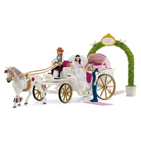 schleich HORSE CLUB 42641 set da gioco (SCHLEICH Horse Club Wedding Carriage Toy Playset, 5 to 12 Years, Multi-colour [42641]) [42641]