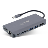 InLine Docking station USB Type-C, HDMI, DP, 3.2, card reader, 100 W, Lan [33277]