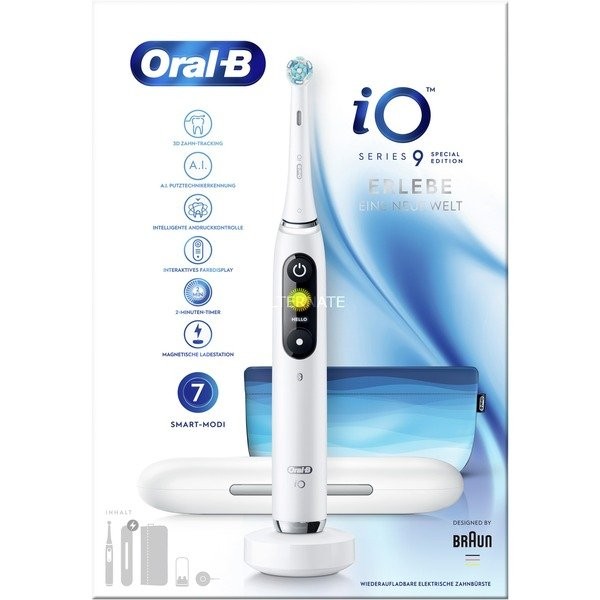 Braun Oral-B iO Series 9 Special Edition, spazzolino elettrico bianco, alabastro bianco [4210201406631]
