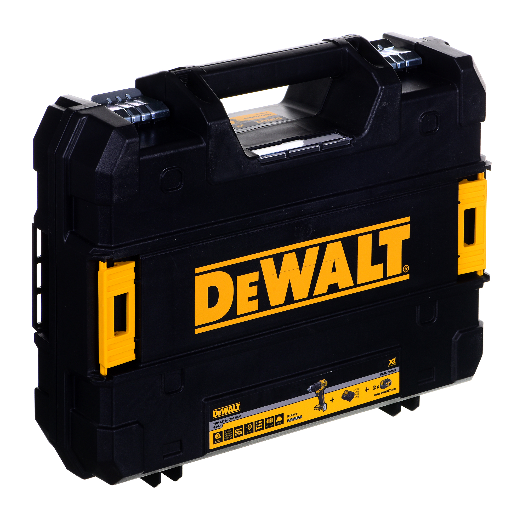 Avvitatore a batteria DeWALT DCD796P2T-QW cacciavite elettrico e avvitatore impulso 2000 Giri/min Nero, Giallo con caricabatteria [DCD796P2T-QW]