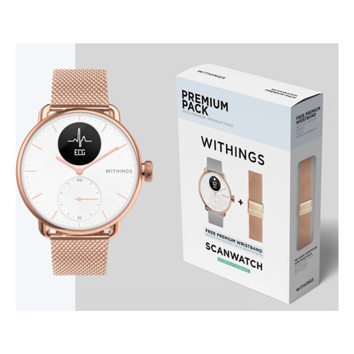 Smartwatch Withings ScanWatch 42mm + Cinturino Milanese INW516