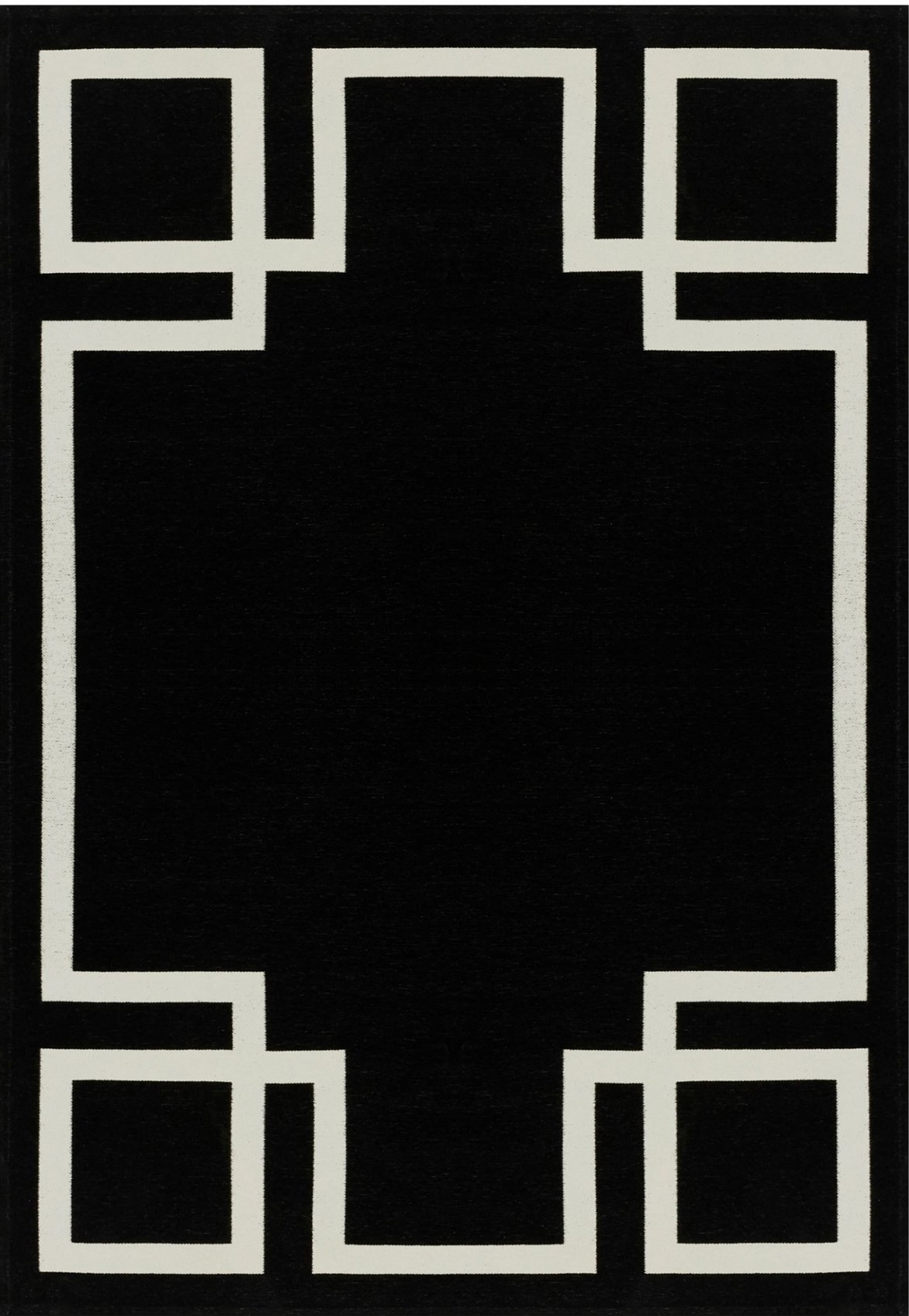 Carpet Decor Art Deco Interno Tappeto Rettangolo Cotone, Poliestere Nero [2019994254069]