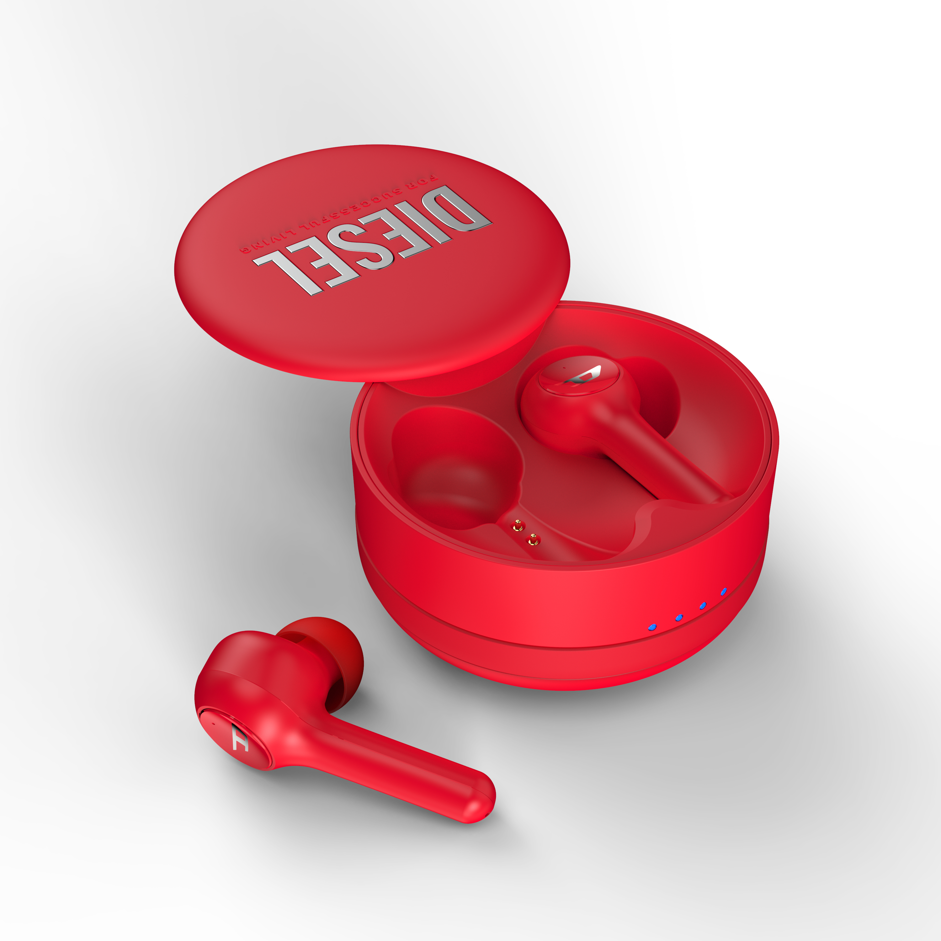 Cuffia con microfono DIESEL 45476 cuffia e auricolare True Wireless Stereo (TWS) In-ear Musica Chiamate Bluetooth Rosso [45476]