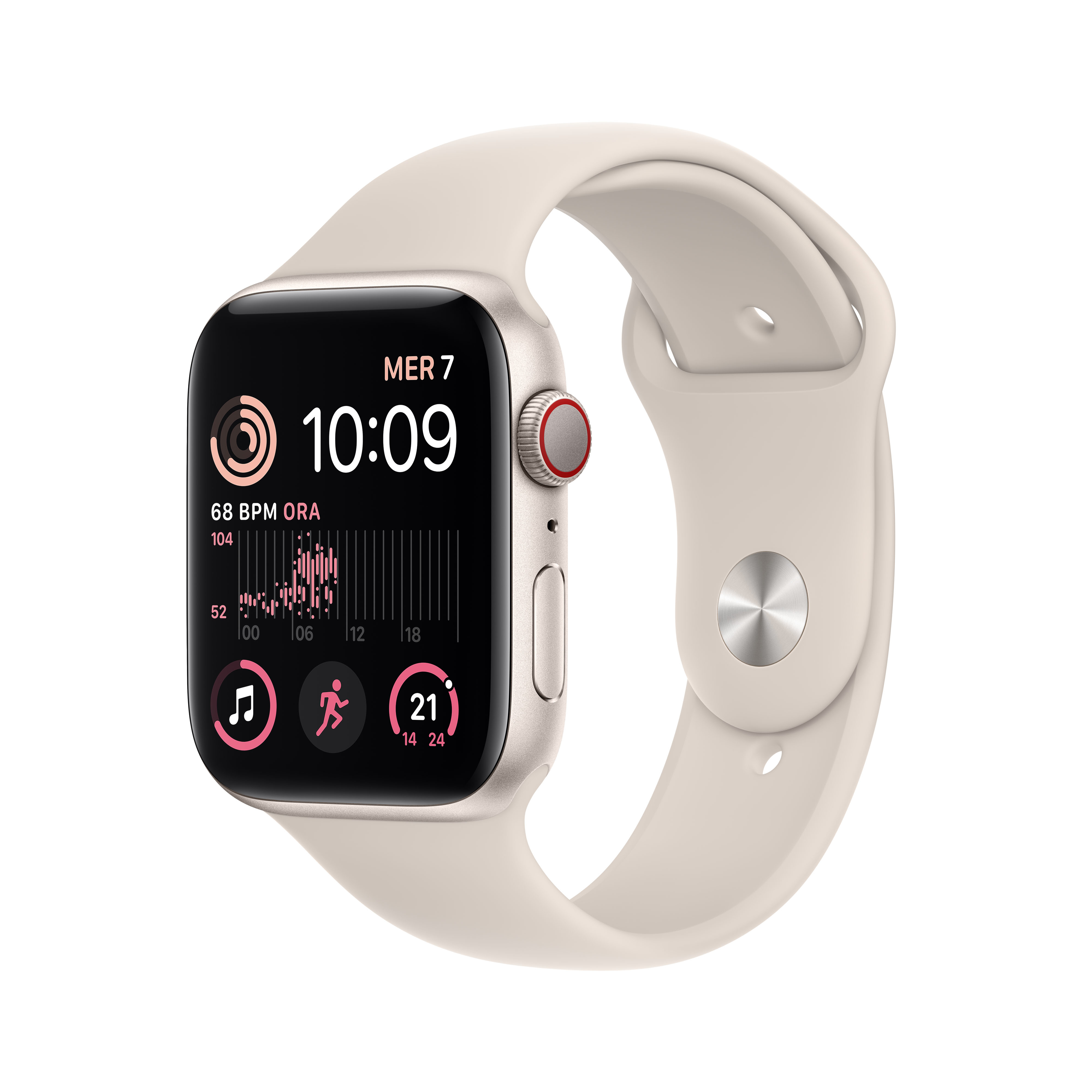 Smartwatch Apple Watch SE OLED 44 mm 4G Beige GPS (satellitare) [MNPT3FD/A]