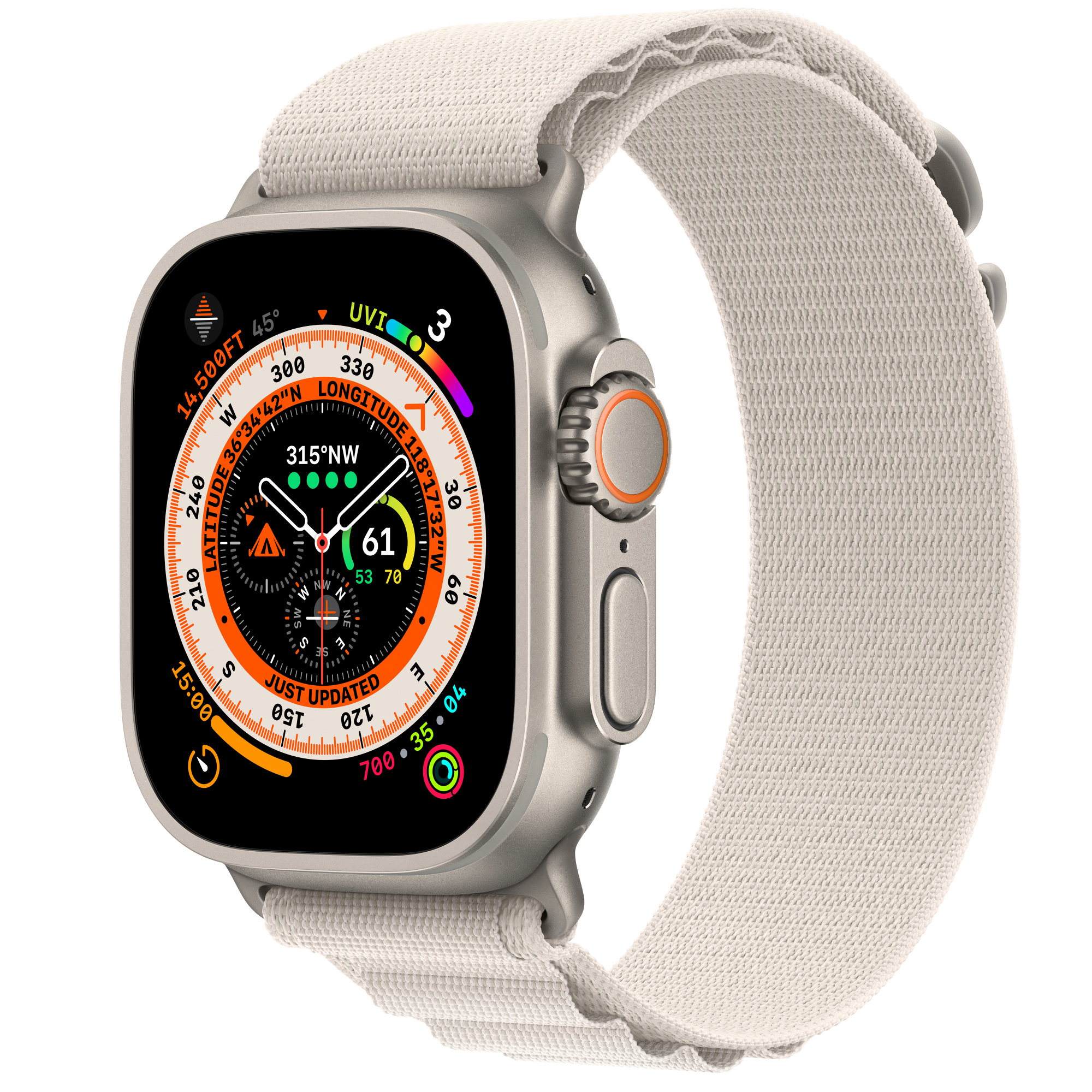 Smartwatch Apple Watch Ultra OLED 49 mm 4G Metallico GPS (satellitare) [MQFR3CS/A]