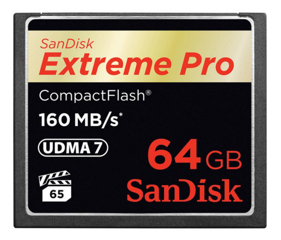 Memoria flash SanDisk 64GB Extreme Pro CF 160MB/s CompactFlash