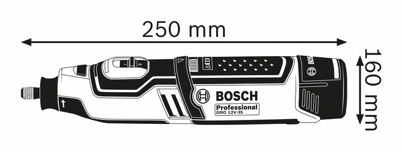 Bosch GRO 12V-35 Professional Nero, Blu 35000 OPM [06019C5000]