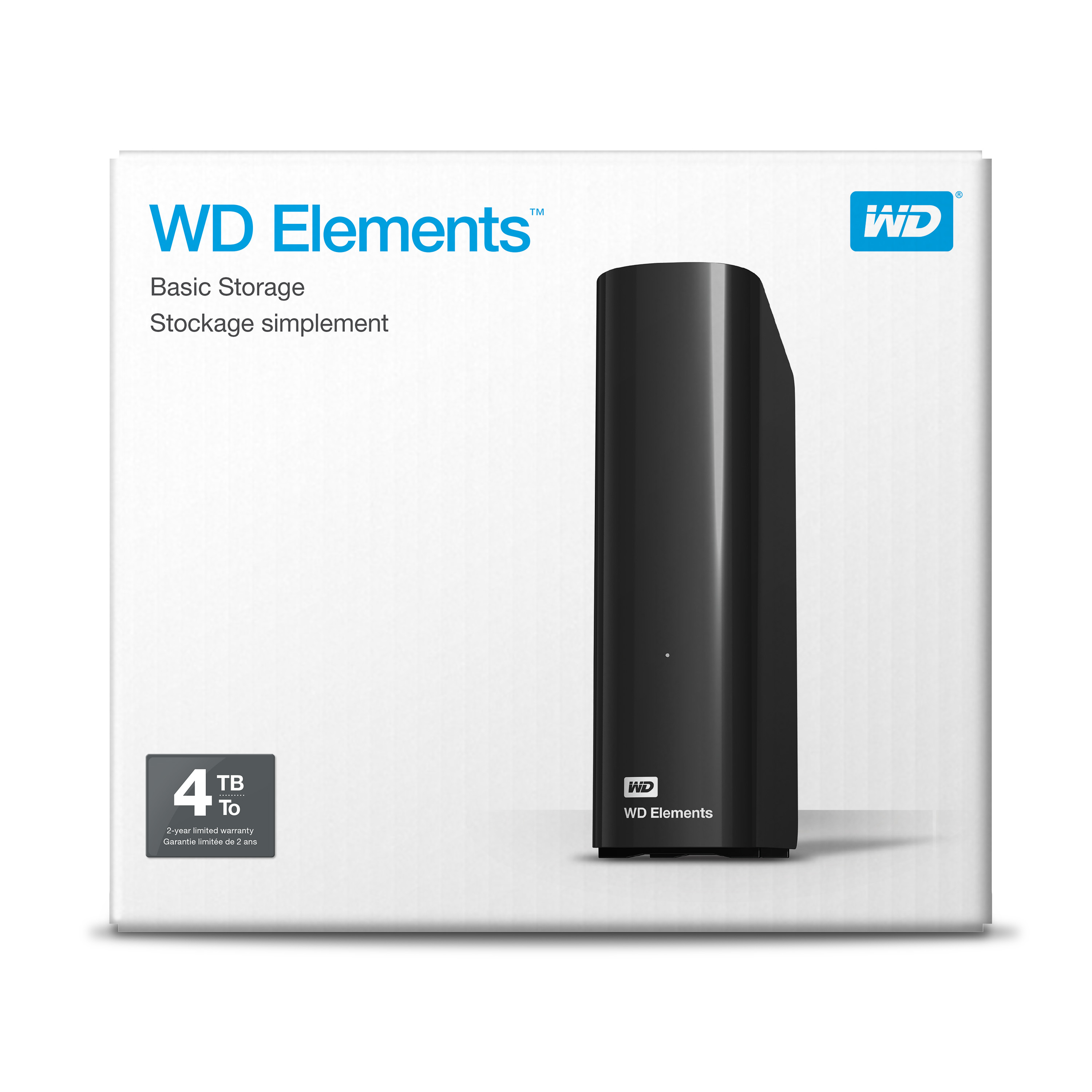 Hard disk esterno Western Digital WD Elements Desktop disco rigido 4 TB Nero