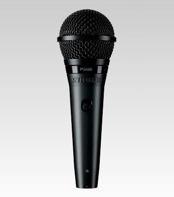 Shure PGA58 Nero Microfono da studio [PGA58-QTR-E]