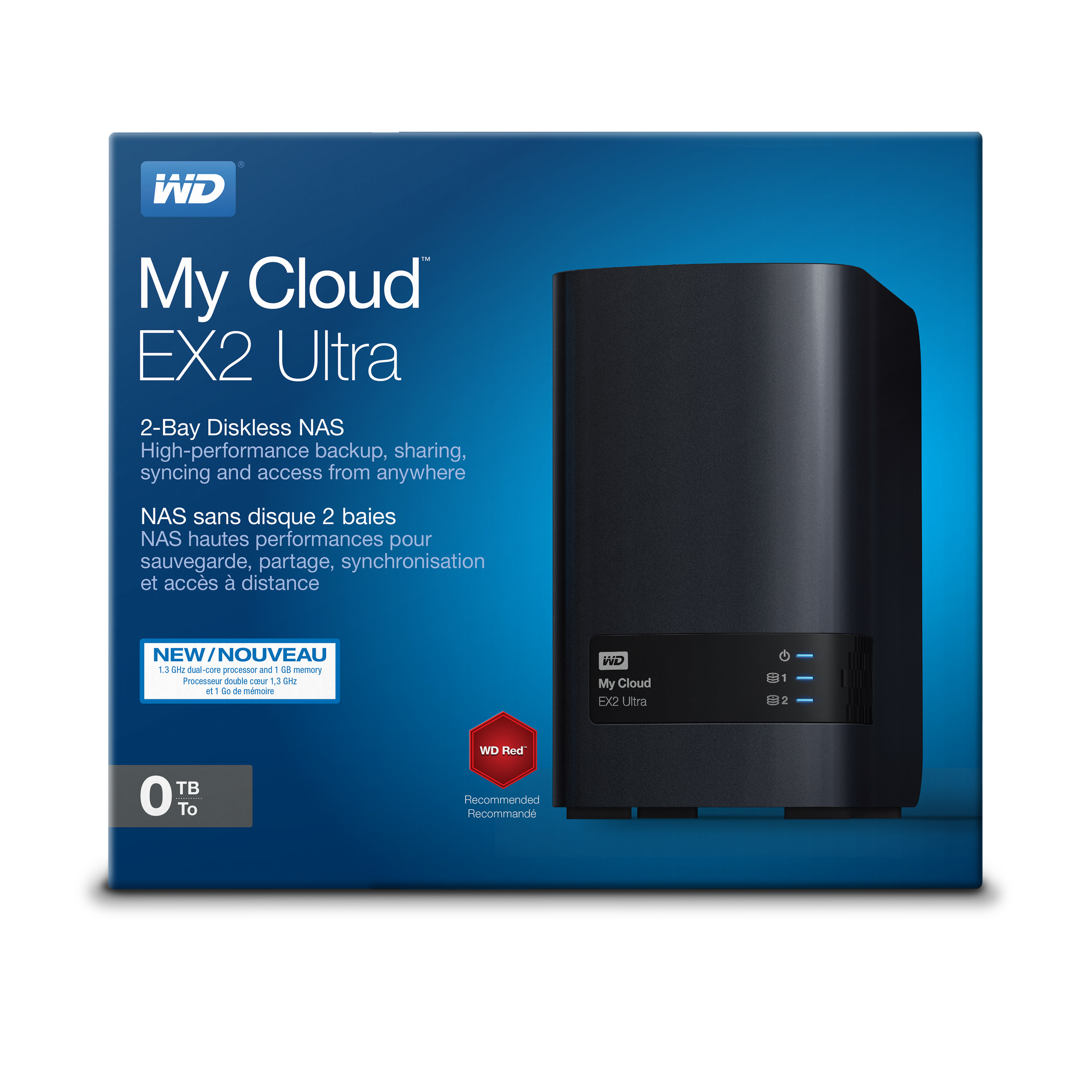 Server NAS Western Digital My Cloud EX2 Ultra Desktop Collegamento ethernet LAN Nero Armada 385