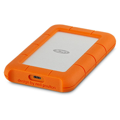 Hard disk esterno LaCie Rugged USB-C disco rigido 2 TB Arancione, Argento