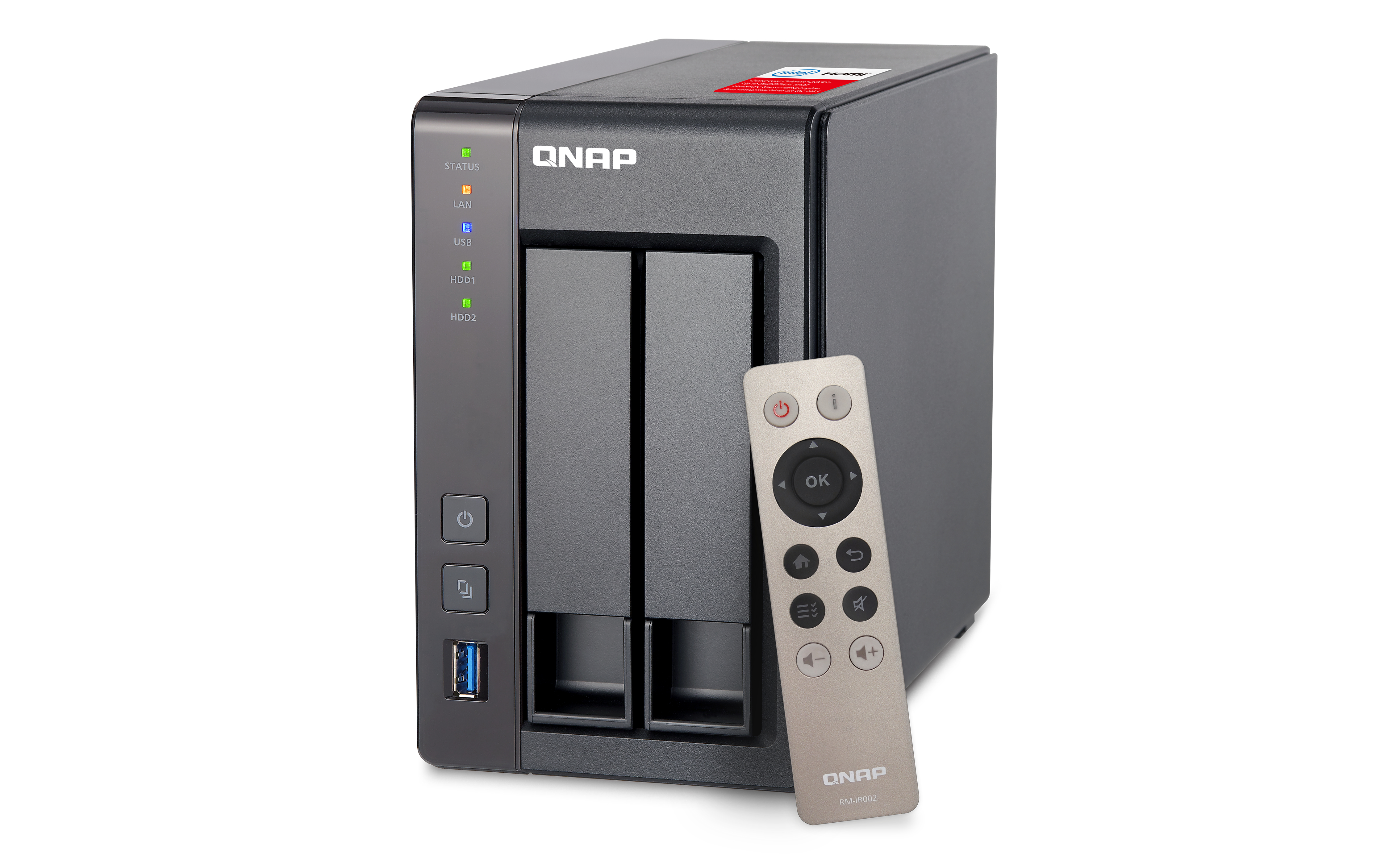 Server NAS QNAP TS-251+ Tower Collegamento ethernet LAN Grigio [TS-251+-2G/8TB-IW]