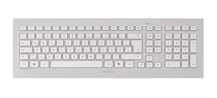 CHERRY DW 8000 tastiera Mouse incluso RF Wireless Svizzere Argento, Bianco [JD-0310CH]