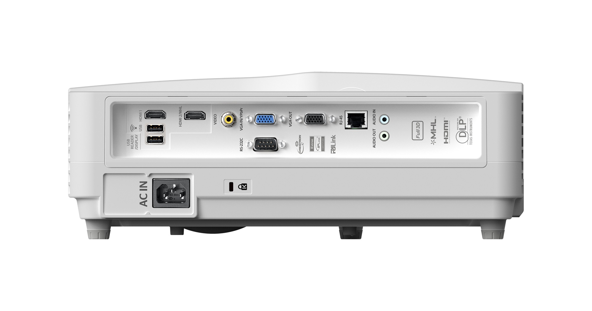 Optoma HD35UST videoproiettore Proiettore a raggio ultra corto 3600 ANSI lumen D-ILA 1080p (1920x1080) Compatibilità 3D Bianco [E1P0A1GWE1Z2]